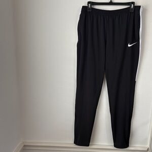 Nike Black Athletic Pants with White Logo